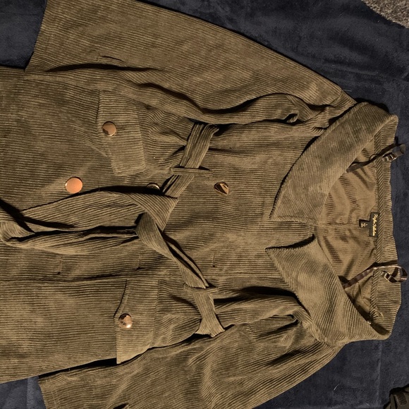 Corduroy off the shoulder dress - Picture 2 of 5